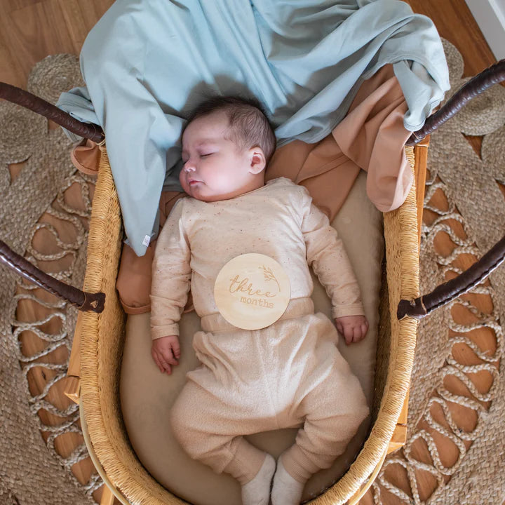 Organic Jersey Swaddle + Beanie Set Chocolate