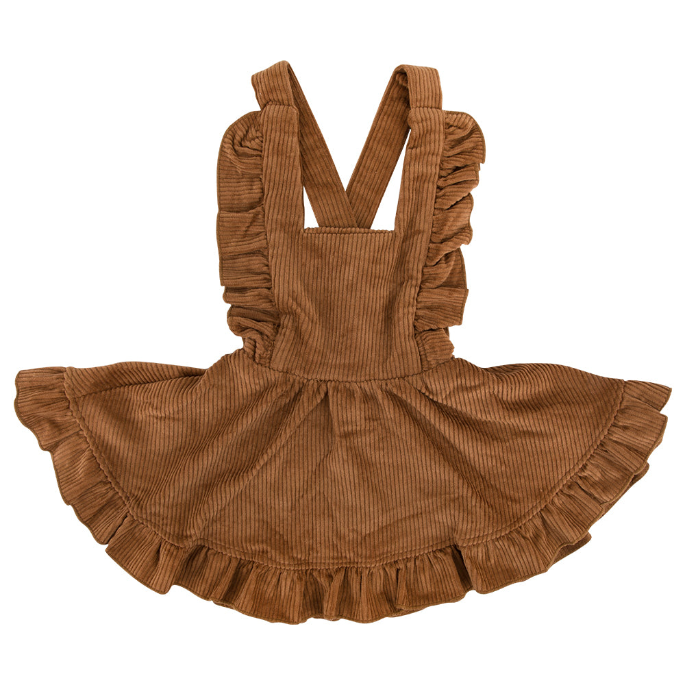 Cord Pinafore Dress - Cinnamon