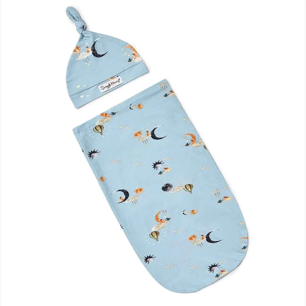 Dream Organic Snuggle Swaddle & Beanie Set