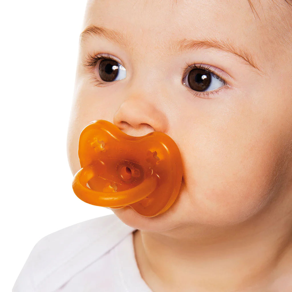 Baby Natural Rubber Anatomical Pacifier Dummy - Star and Moon