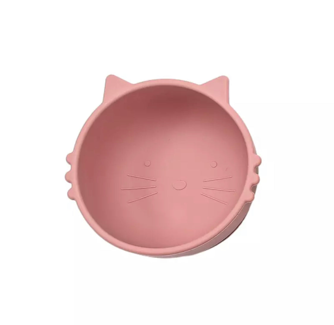 Ponchik Babies + Kids - Kitty Silicone Bowl - Rose