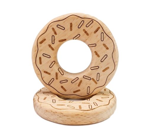 Ponchik Babies + Kids - Wooden Teether - Donut Ring