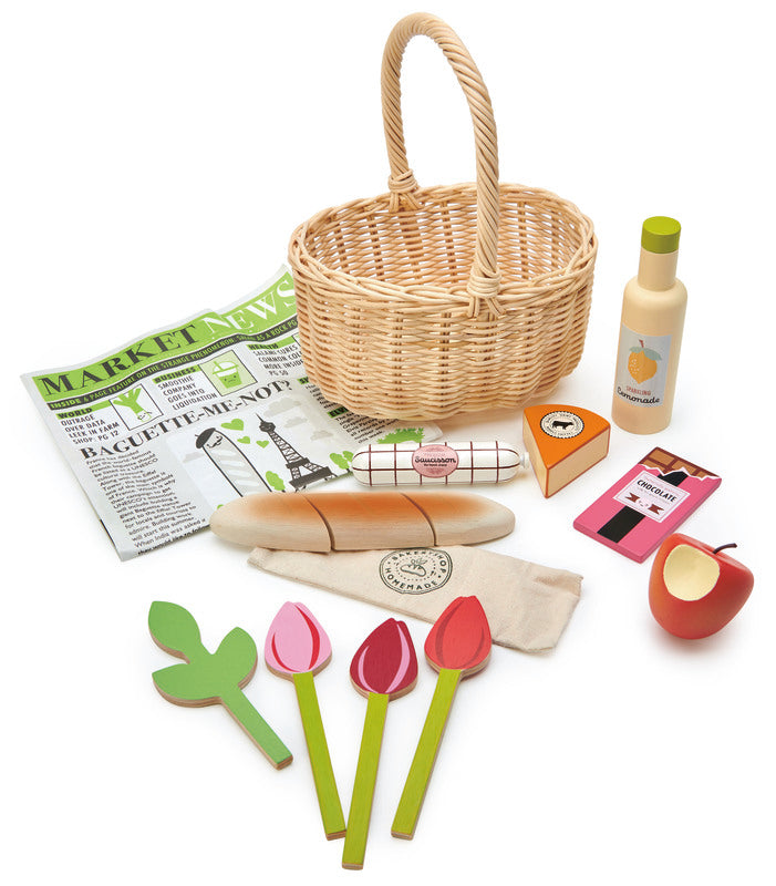 Wooden toy hot sale shopping basket