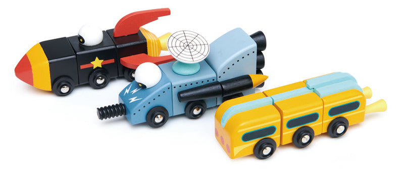 Wooden Space Racer Vehicles - 3+