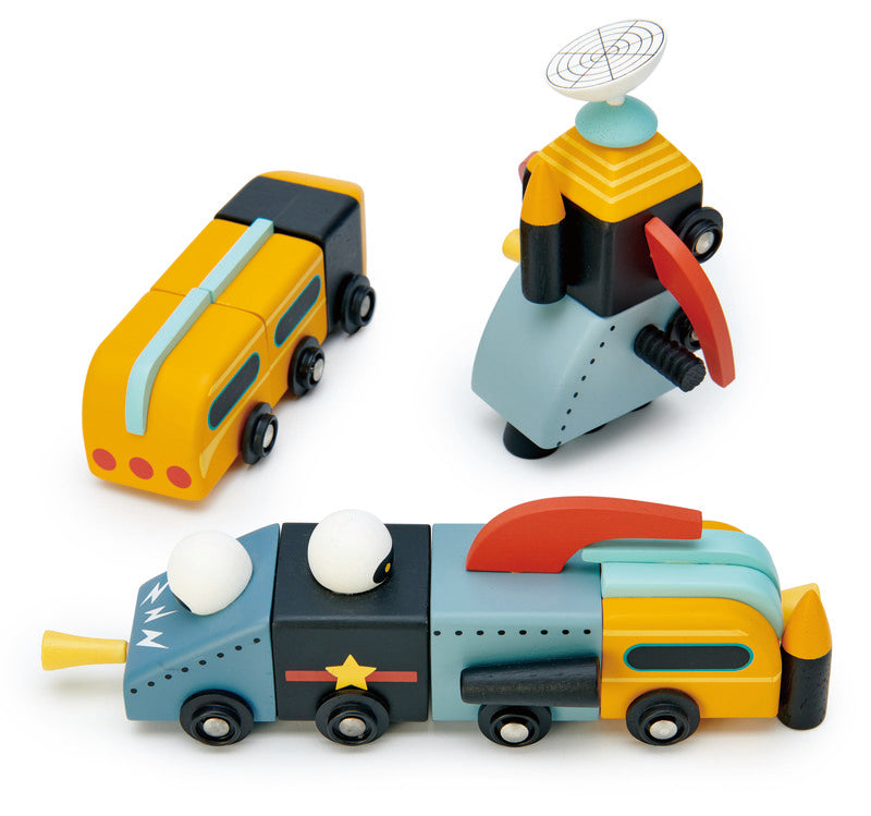 Wooden Space Racer Vehicles - 3+