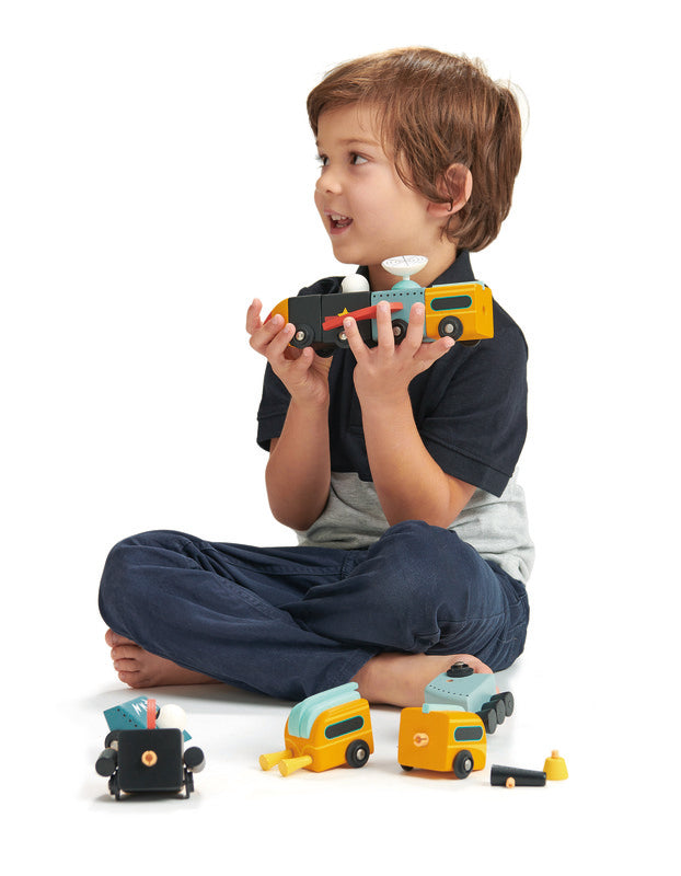Wooden Space Racer Vehicles - 3+