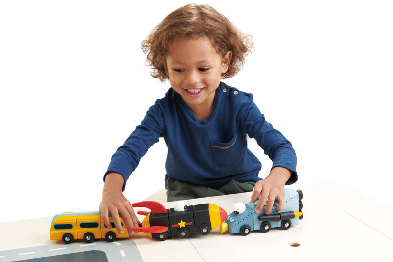 Wooden Space Racer Vehicles - 3+