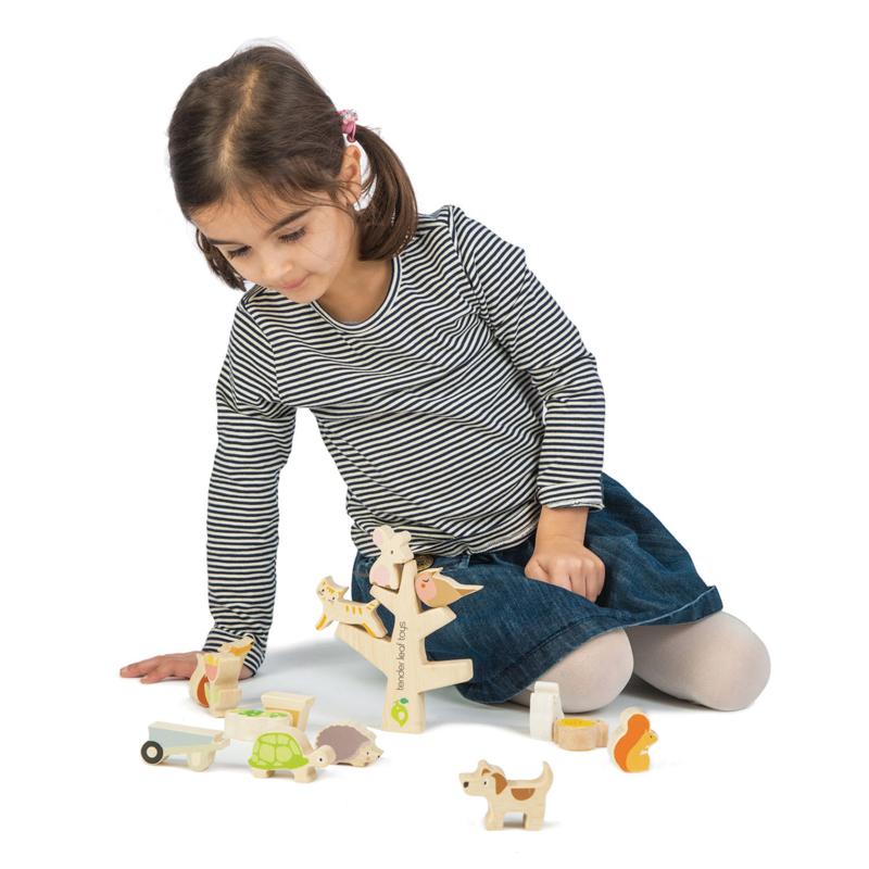 Stacking Wooden Garden Animal Friends - 12 pcs - 18m+
