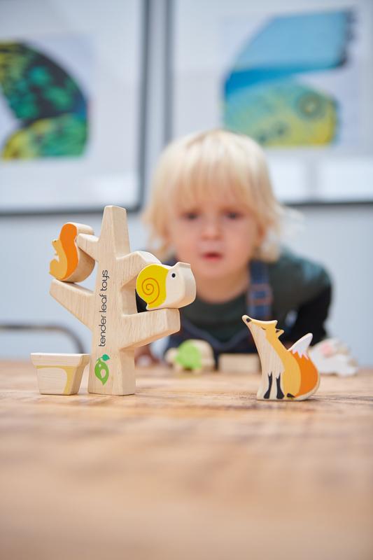 Stacking Wooden Garden Animal Friends - 12 pcs - 18m+