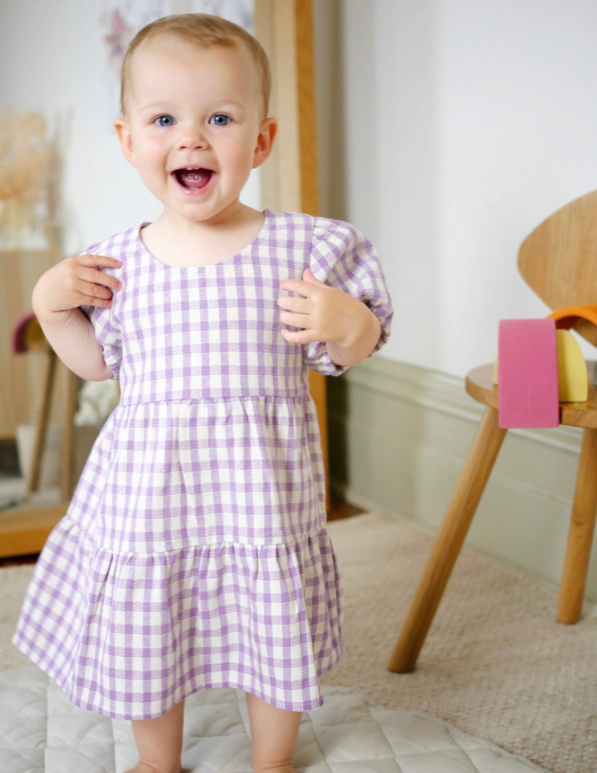 Lilac hot sale gingham dress