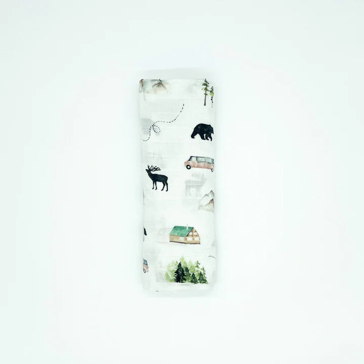 Organic Cotton Muslin Swaddle Alaska