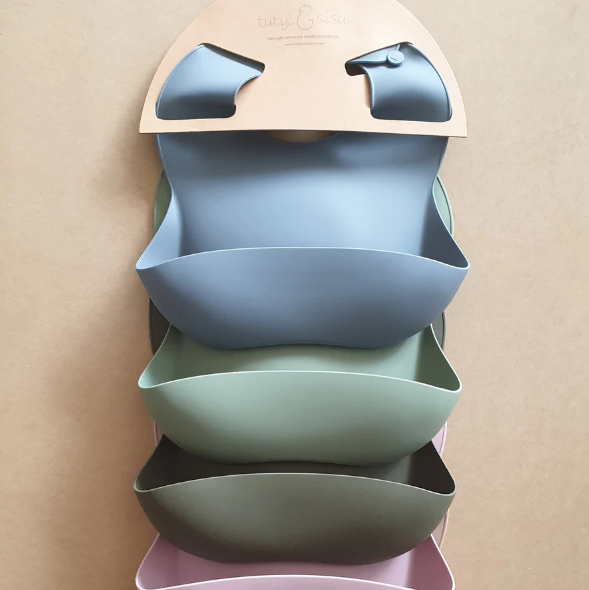 Silicone Baby Bib - Elderberry