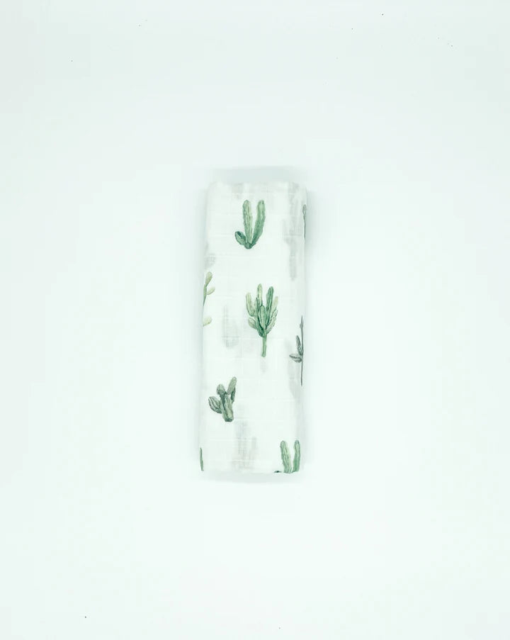 Organic Cotton Muslin Swaddle Cacti