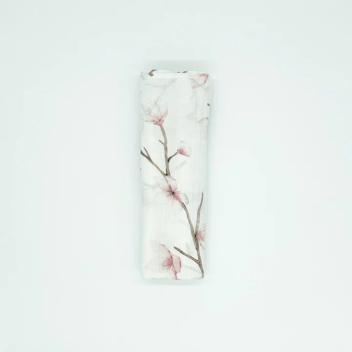Organic Cotton Muslin Swaddle Cherry Blossom