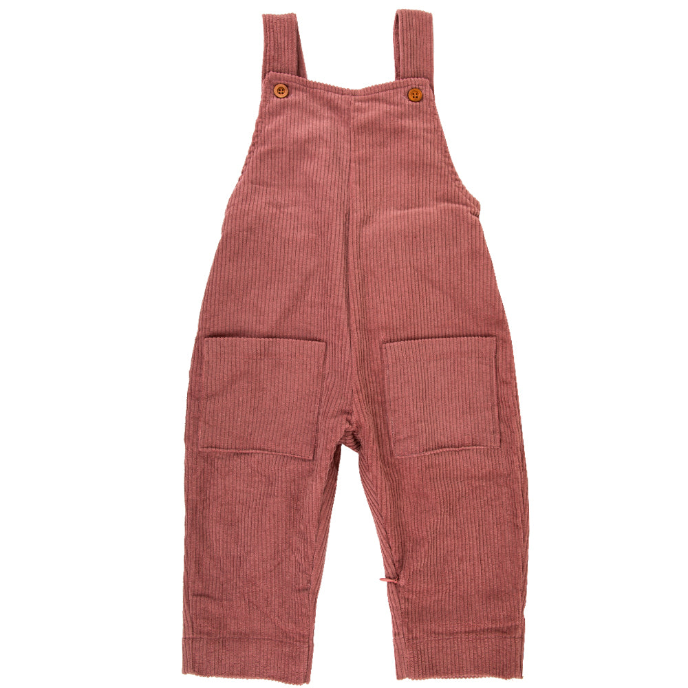 Cord Pinafore Dungaree Overalls - Carnation