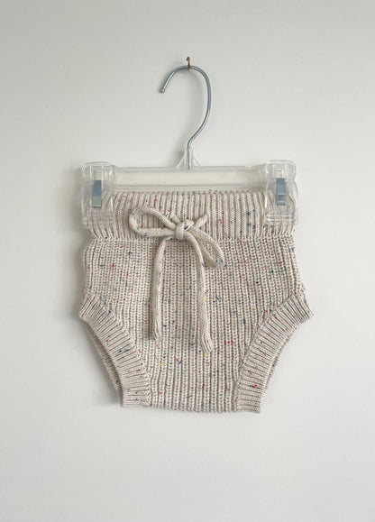 Knit Speckle Bloomer Shorties - Confetti
