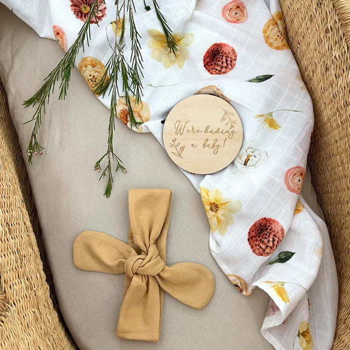 Organic Cotton Muslin Swaddle Autumn Flora