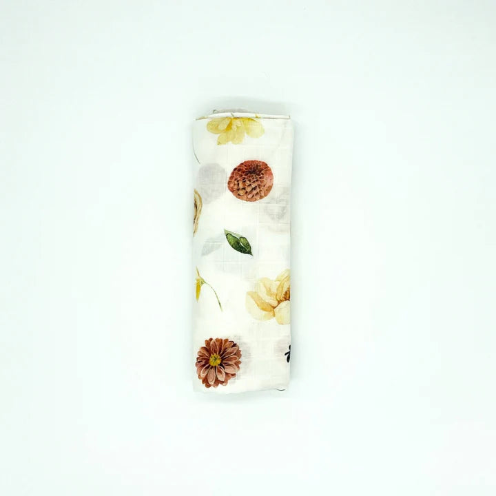 Organic Cotton Muslin Swaddle Autumn Flora