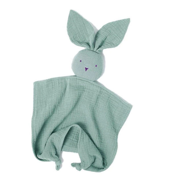 Organic Blake Bunny Baby Comforter Eucalyptus