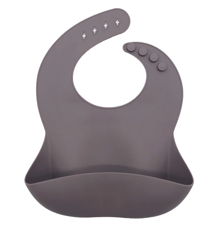 Silicone Baby Bib - Elderberry