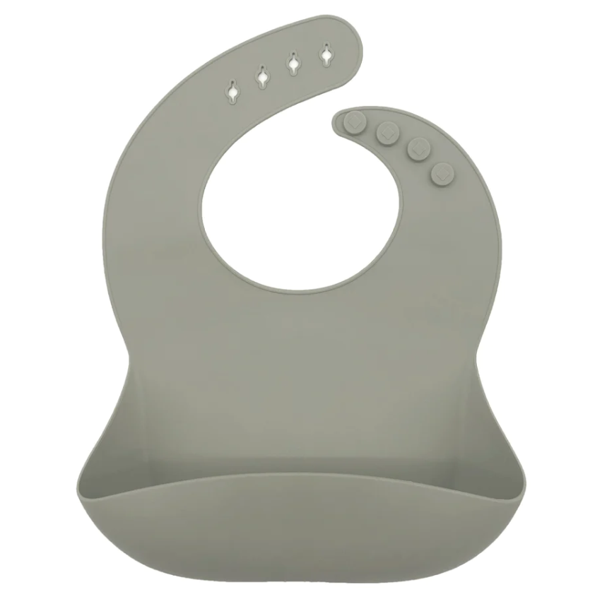 Silicone Baby Bib - Moss