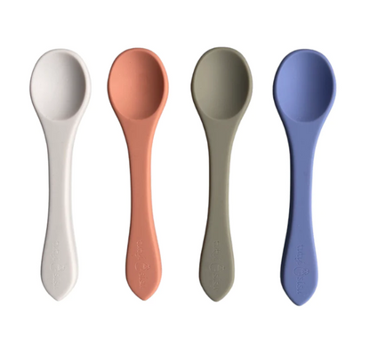 Silicone Spoons Set of 4 - Blue Multi