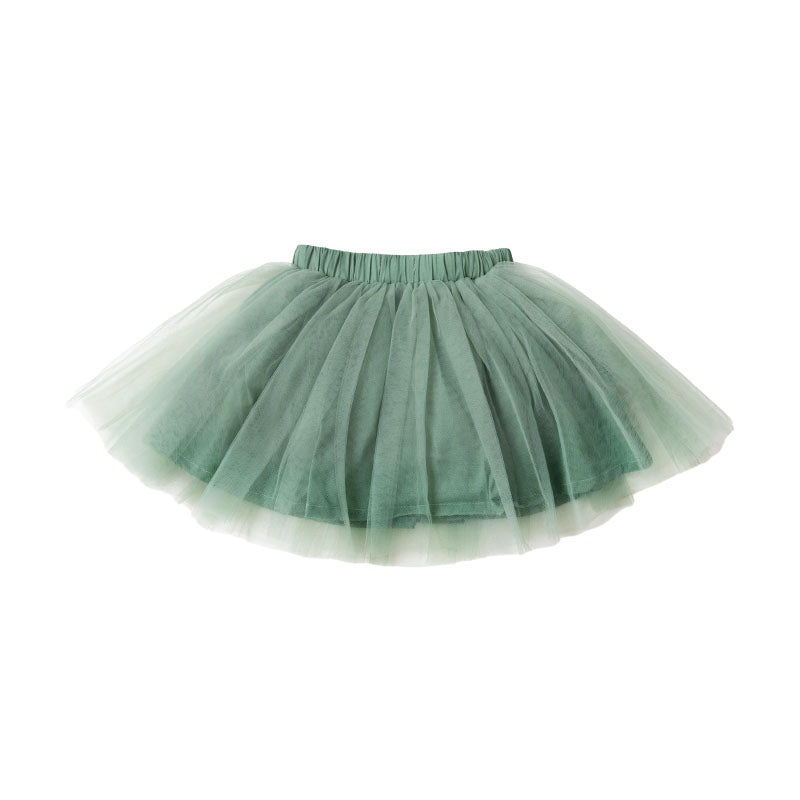 Soft Tulle Tutu Skirt with Wide Elastic Waist Band - Apple