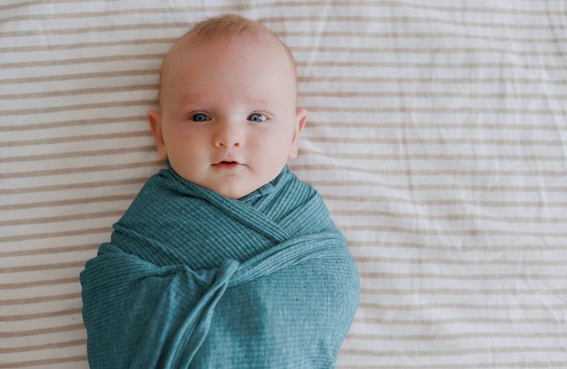 Baby Jersey Rib Wrap - Turquoise