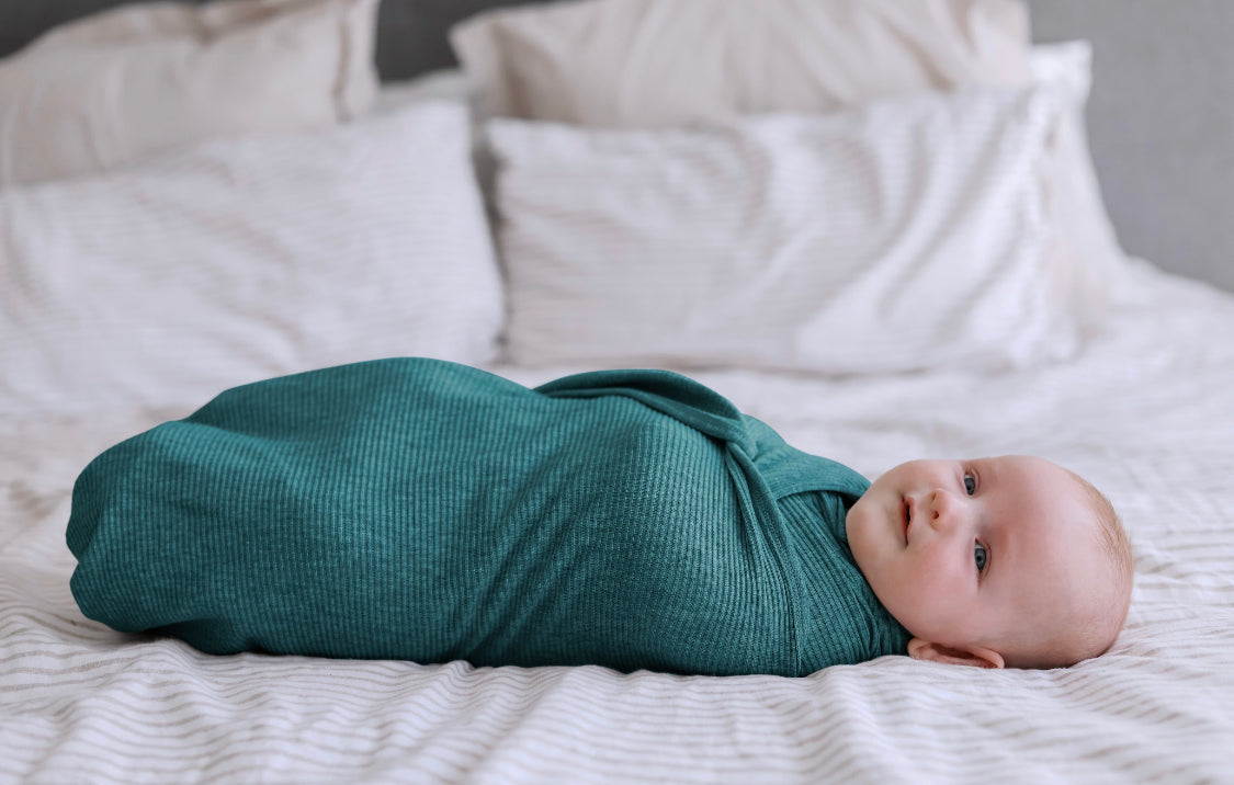 Baby Jersey Rib Wrap - Turquoise