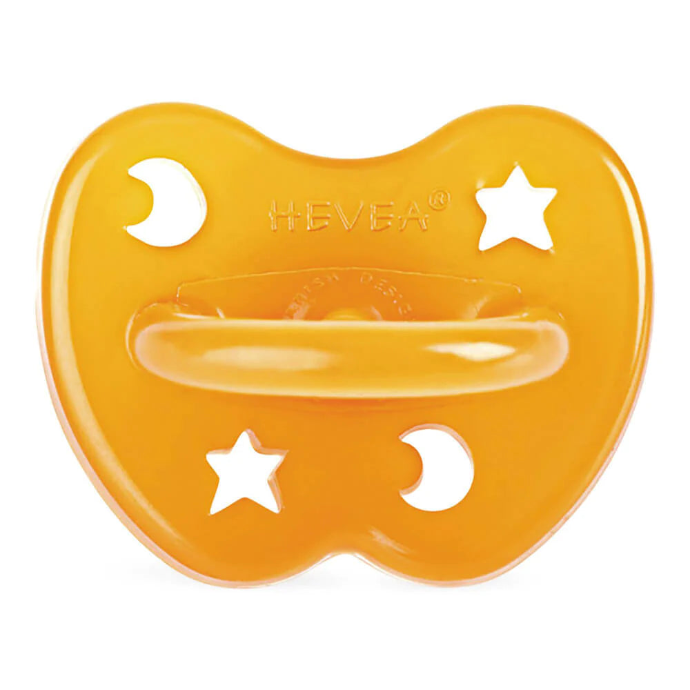 Baby Natural Rubber Anatomical Pacifier Dummy - Star and Moon