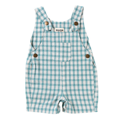 Cotton Dungaree Overalls - Peacock Gingham