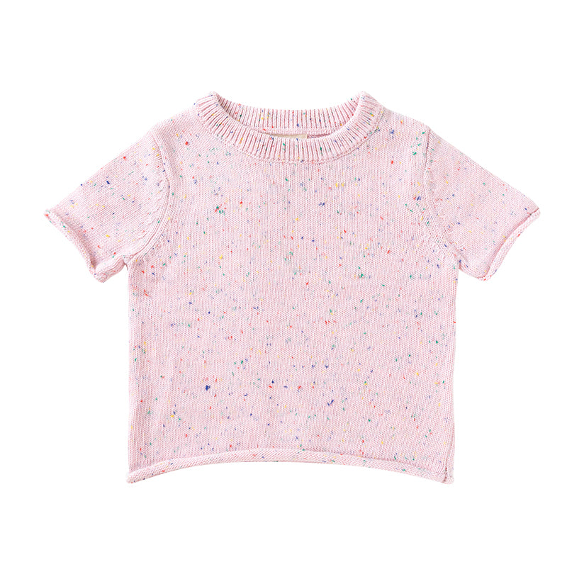 Cotton Tee - Fairy Floss Speckle Knit