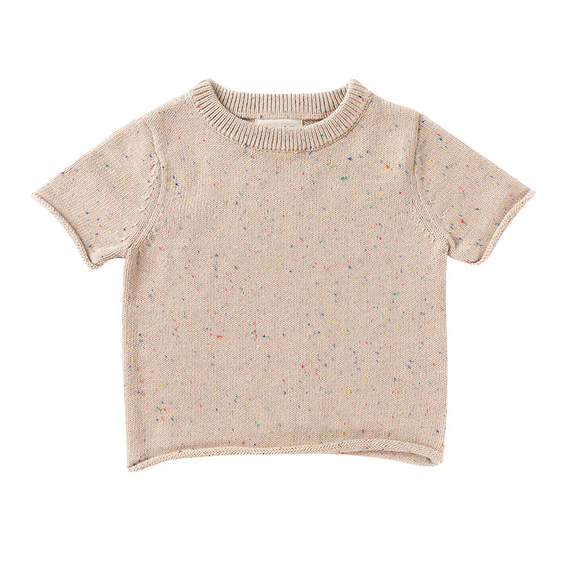 Cotton Tee - Wheat Speckle Knit