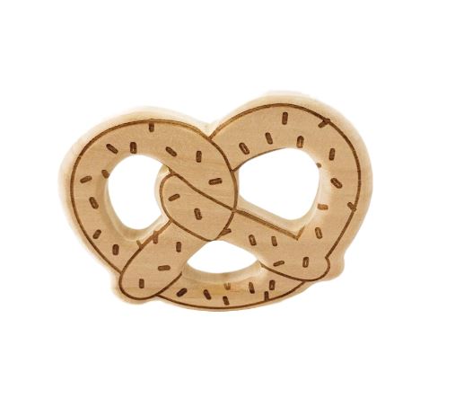 Ponchik Babies + Kids - Wooden Teether - Pretzel Ring