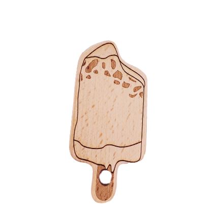 Ponchik Babies + Kids - Wooden Teether - Ice Cream Ring