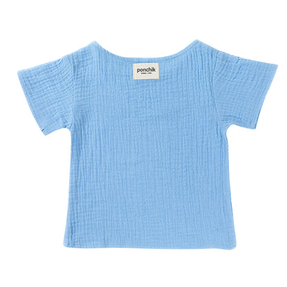 Muslin Cotton T Shirt - Ocean