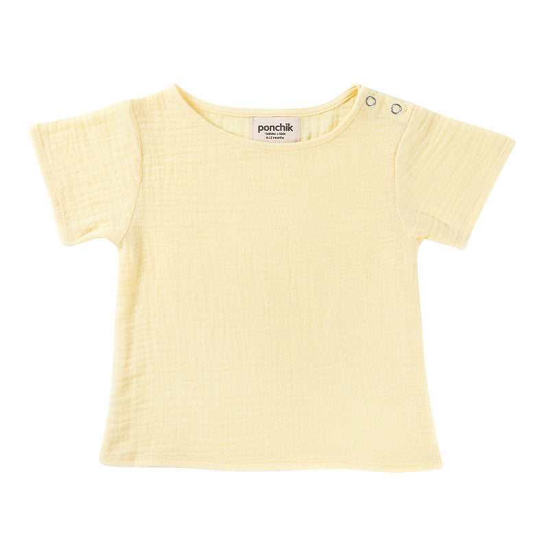 Muslin Cotton T Shirt - Sunshine