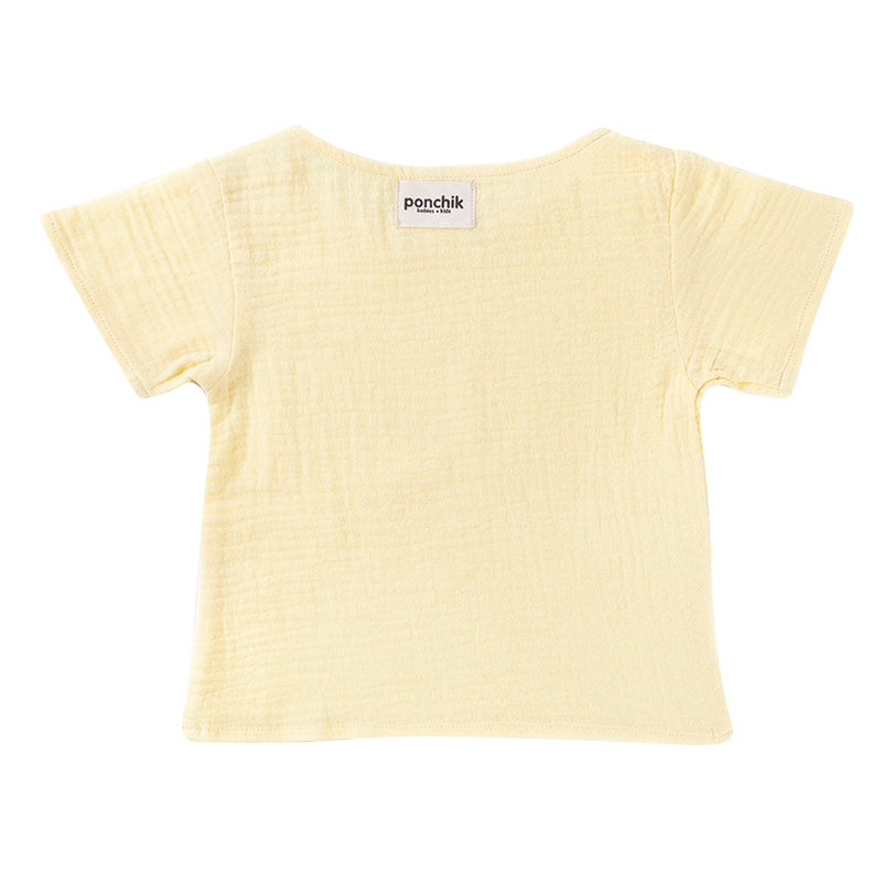 Muslin Cotton T Shirt - Sunshine