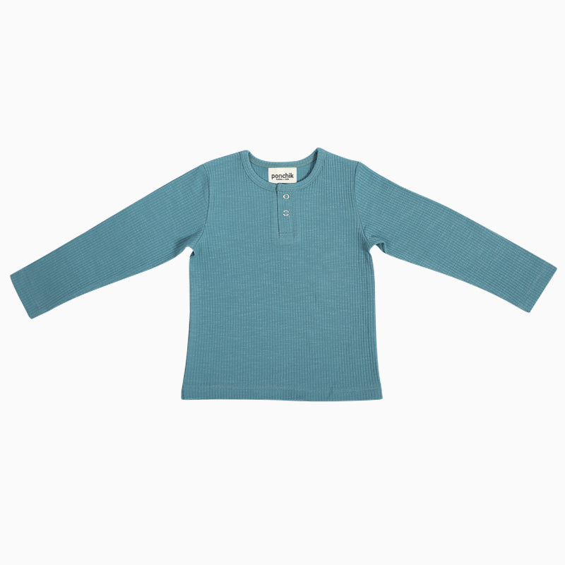 Ponchik Babies + Kids - Cotton Henley - Jewel Rib