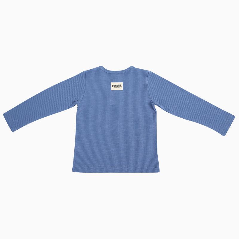 Ponchik Babies + Kids - Cotton Henley - Ribbon Rib