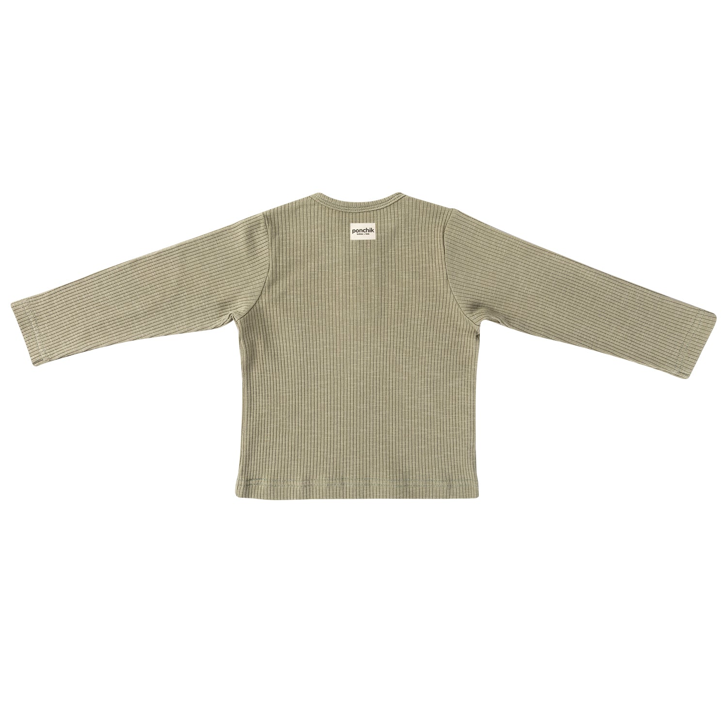 Ponchik Babies + Kids - Cotton Henley - Pistachio Rib