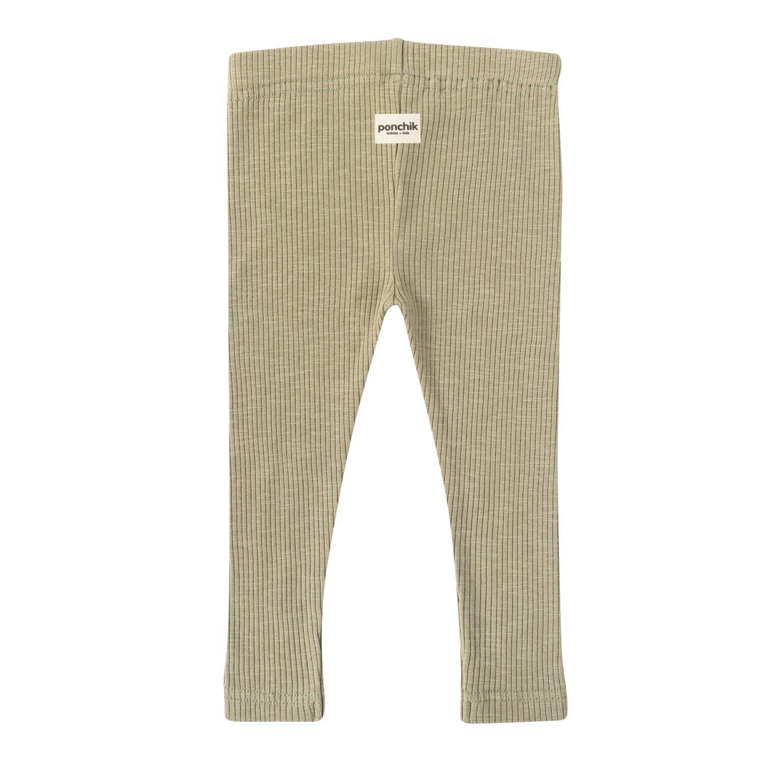 Ponchik Babies + Kids - Cotton Leggings - Pistachio Rib