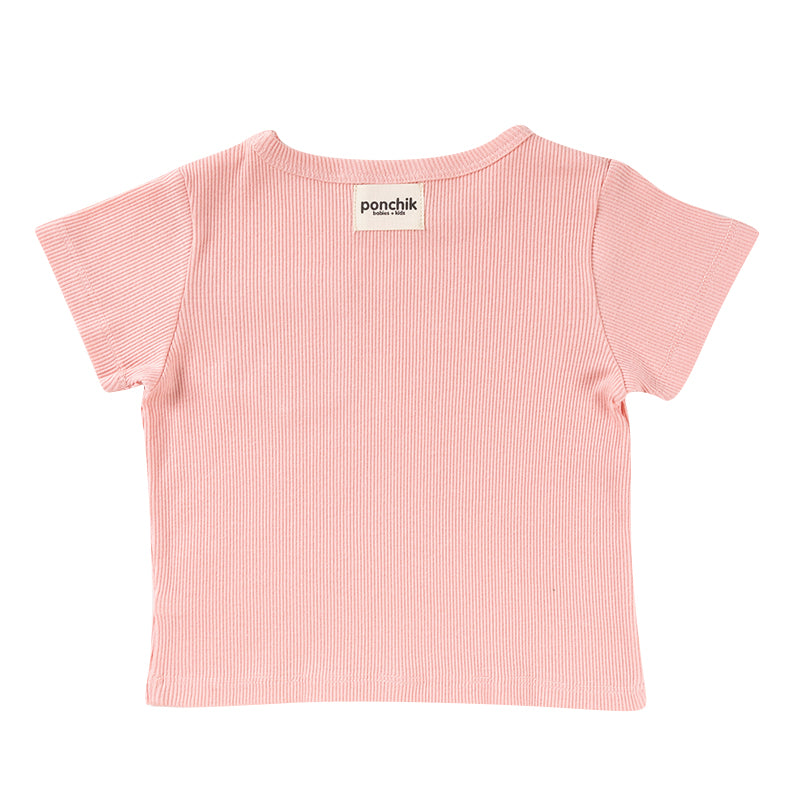 Ribbed Cotton T Shirt - Fairy Floss