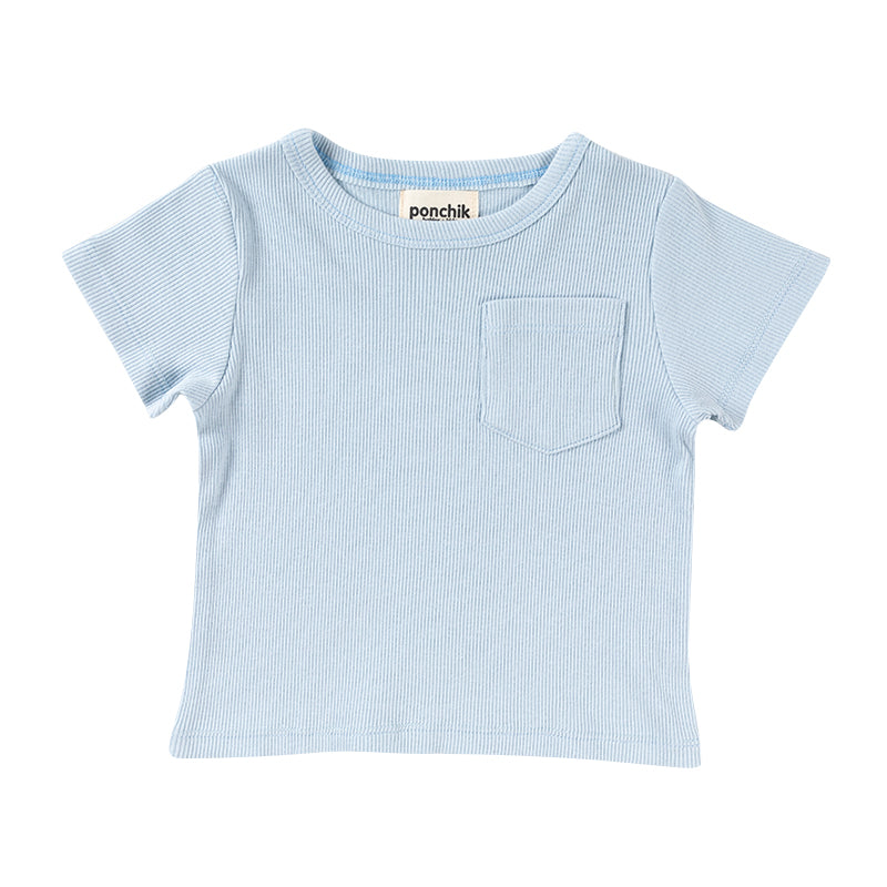 Ribbed Cotton T Shirt - Ocean