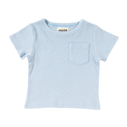 Ribbed Cotton T Shirt - Ocean