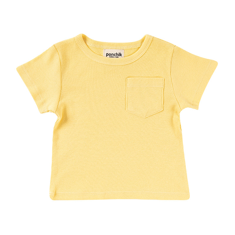 Ribbed Cotton T Shirt - Sunshine