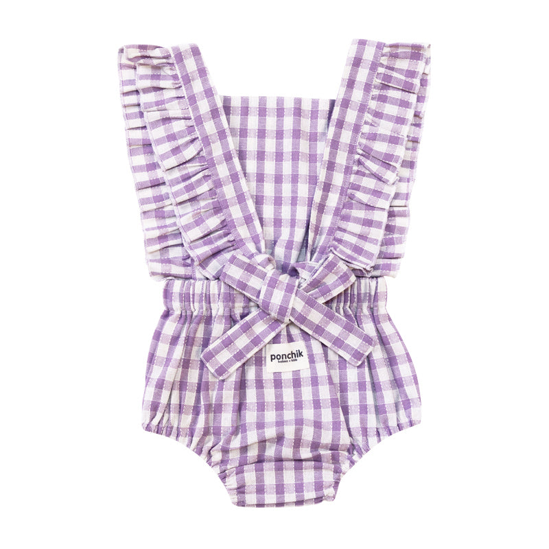 Gingham baby clearance romper