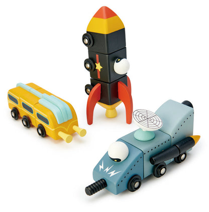 Wooden Space Racer Vehicles - 3+