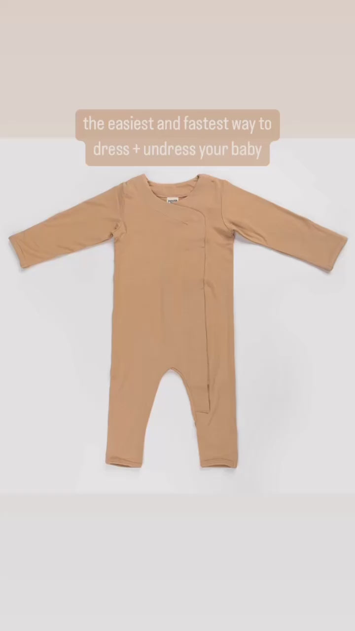 Ponchik Babies + Kids - Magnetic Bamboo Suit - Ribbon