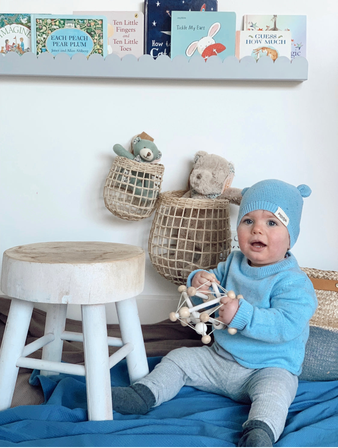 Ponchik Babies + Kids - Cotton Jumper - Mist Speckle Knit